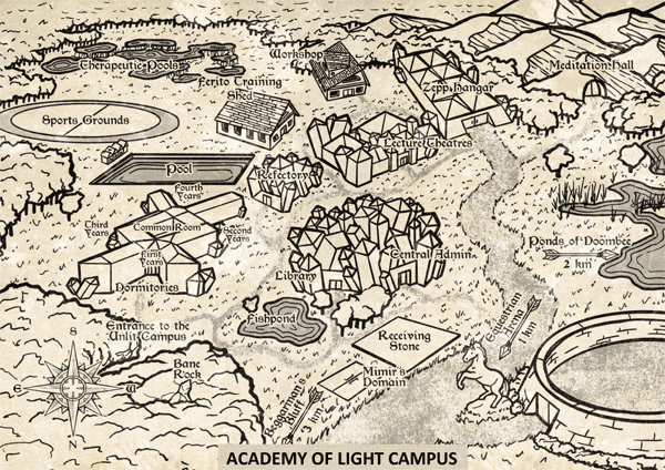 Map of the Academy of Light campus